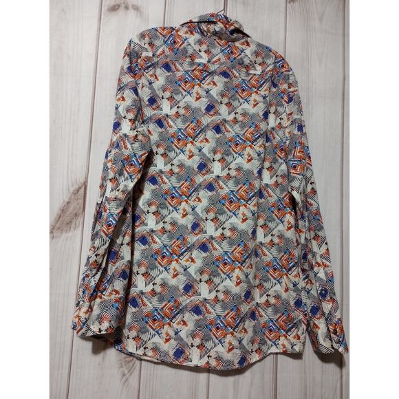 Cremieux Shirt Men's Extra Large Tall Navy Button Front - Picture 2 of 6